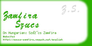 zamfira szucs business card